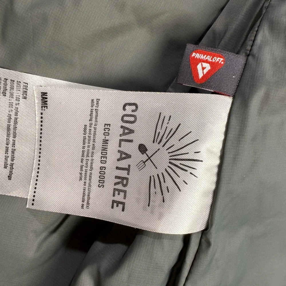 Coalatree Treeline Jacket Women M Gray Primaloft‎ Nylon Ripstop Wicking Full Zip